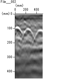 鉄筋探査の結果:波形画面